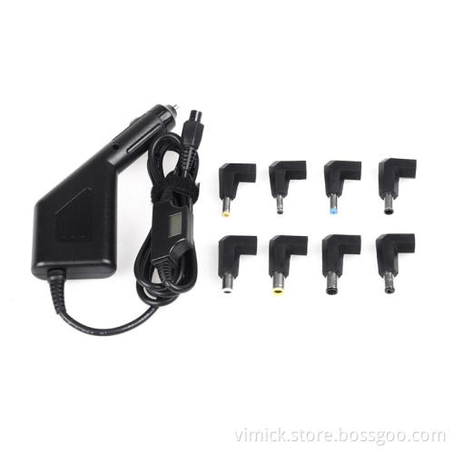 65W Universal Car Chargers with LED Indicator 8 DC Tips